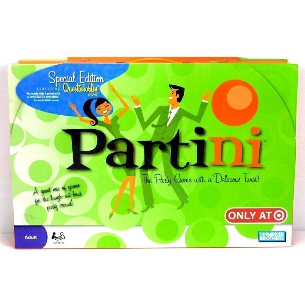 HASBRO, PARKER BROS Partini adult party game, NEW box slightly damaged